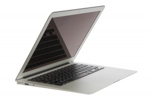 Modern popular laptop thin and light with clipping path