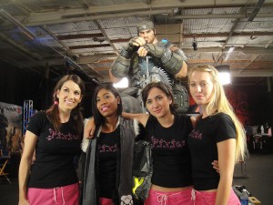 Zelda Williams (second from right) at a Noobz movie photoshoot, 2011.