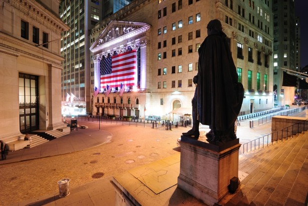 Wall Street at Night